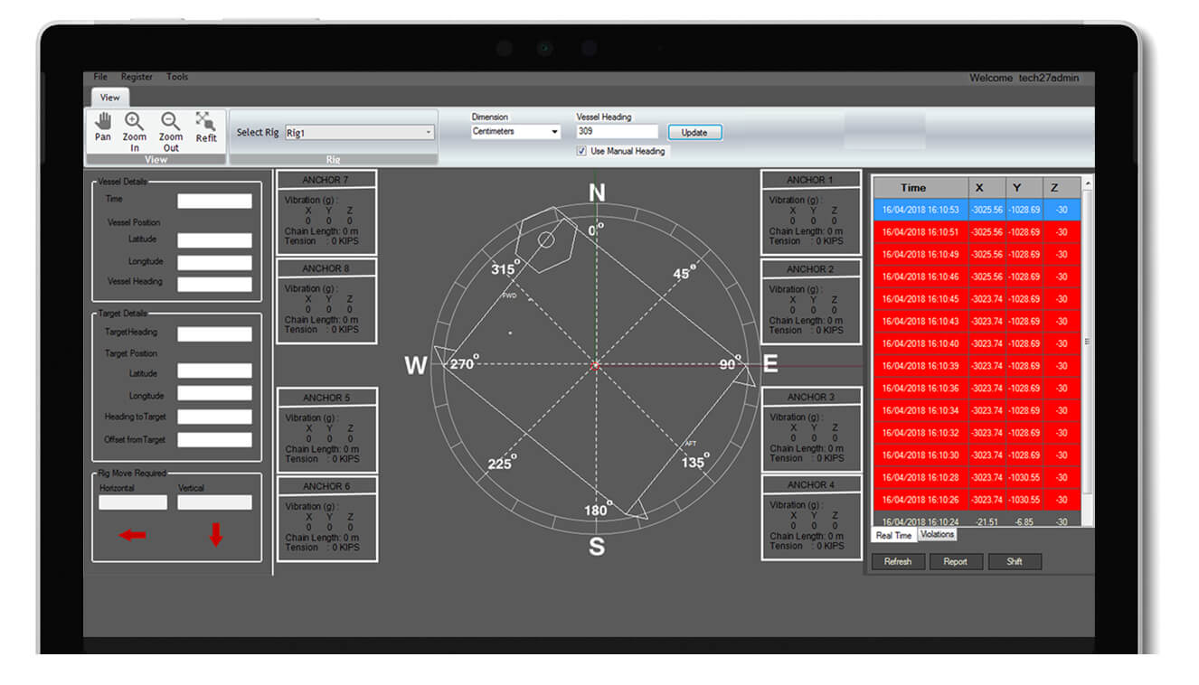 Marine Drilling Riser Management System uses wireless RFID tags & IoT sensors to record running equipment time & monitors strain on pipes. Machine Learning algorithm to optimize performance.